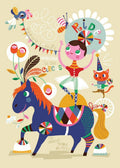 Petit Monkey poster Pretty Little Rider 50 x 70 cm