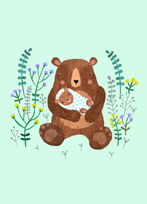 Petit Monkey ansichtkaart Baby bear