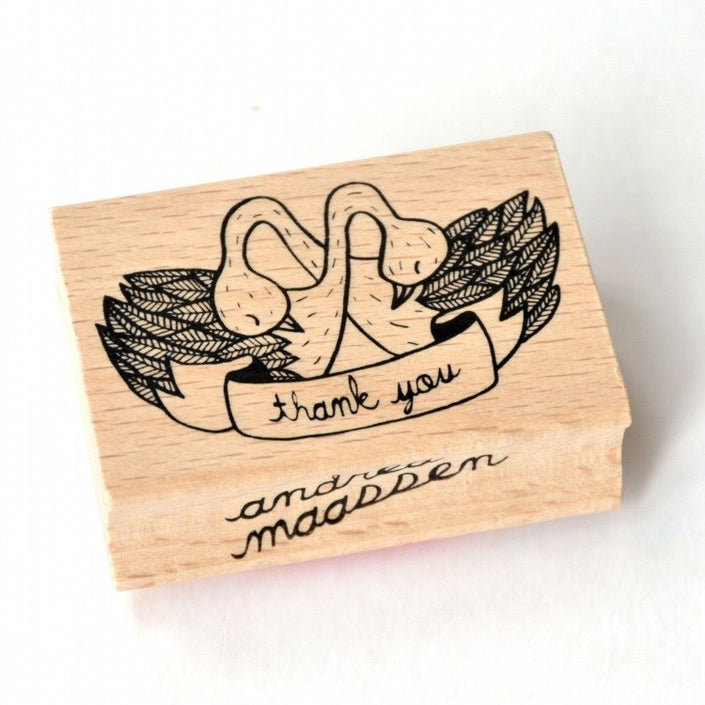 Andrea Maassen stempel Thank you geese