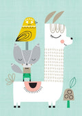 Petit Monkey poster Lama & Friends 29.7 x 42 cm
