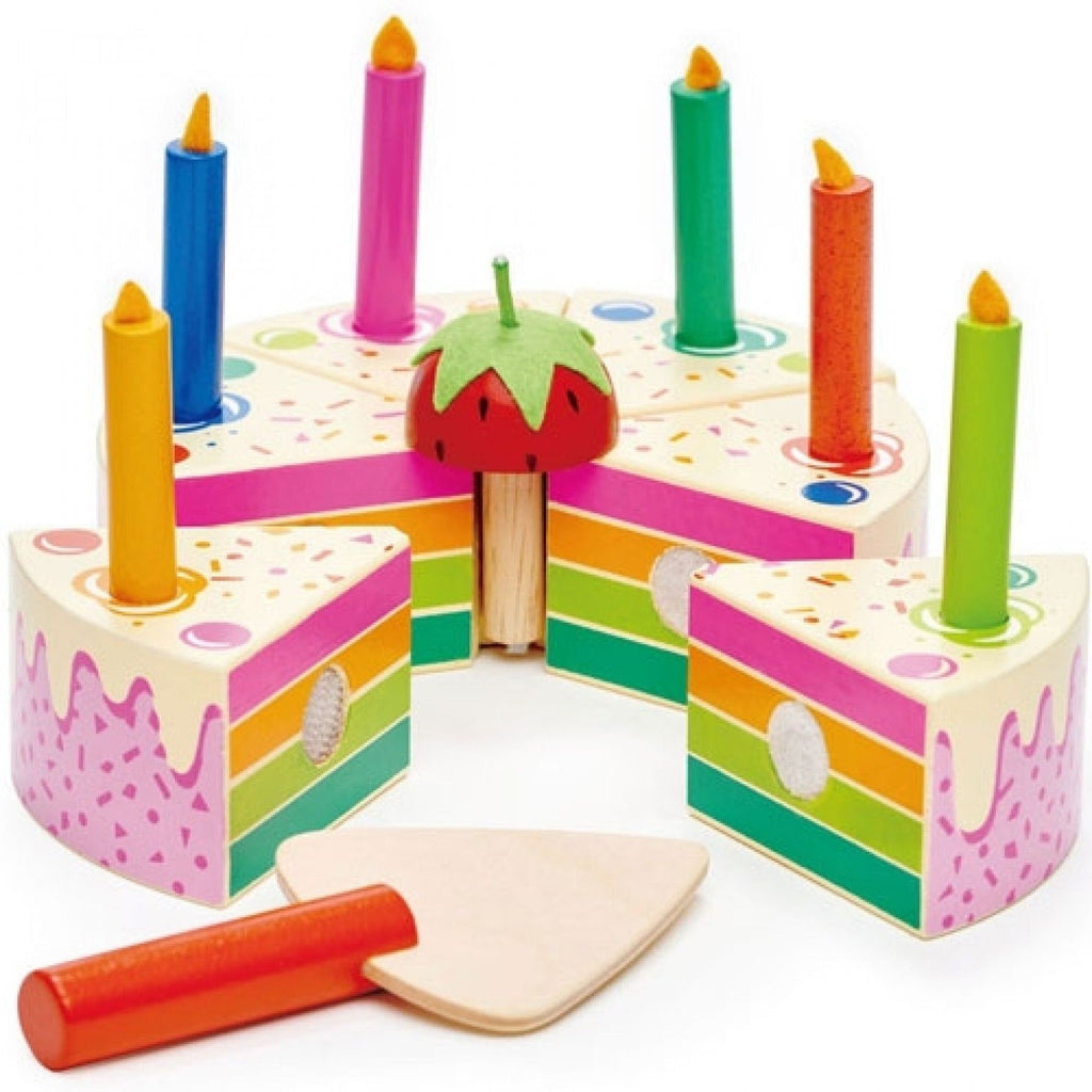 Tender Leaf Toys verjaardagstaart regenboog 3 jr+