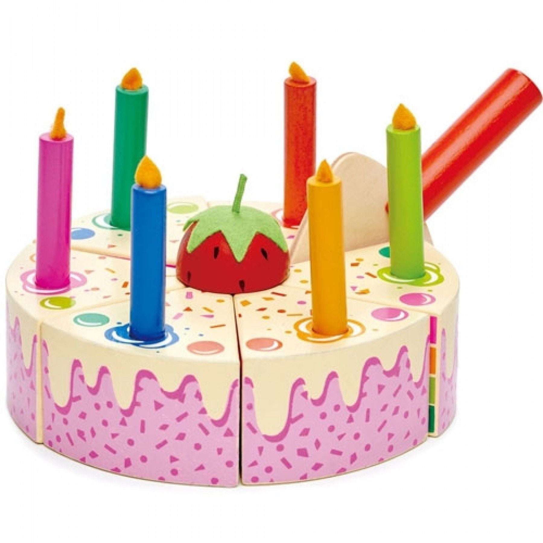 Tender Leaf Toys verjaardagstaart regenboog 3 jr+